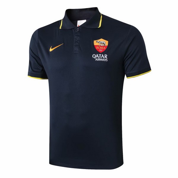 Polo AS Roma 2019-20 Negro Amarillo